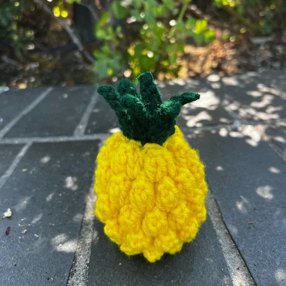 Hand Small Pineapple Desk Decor Plushie! - Picture 4 of 10